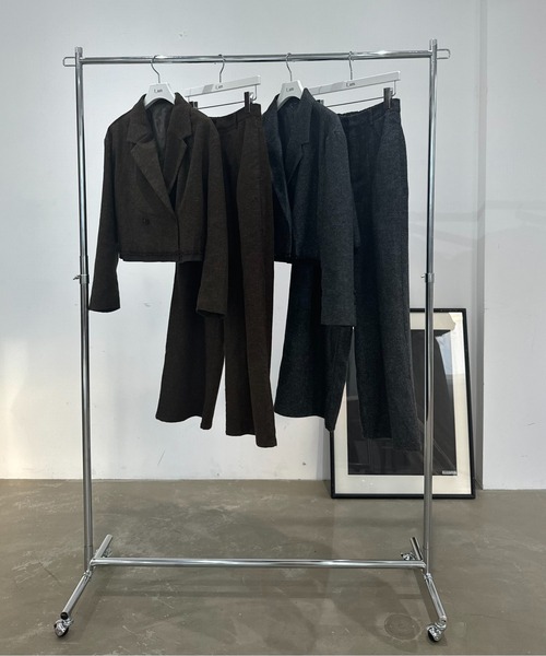 I_am（アイアム）の「wide tuck pants / ワイドタックパンツ（その他パンツ・レディース・ブラック/ブラウン/チャコール・FREE）」の8枚目の写真