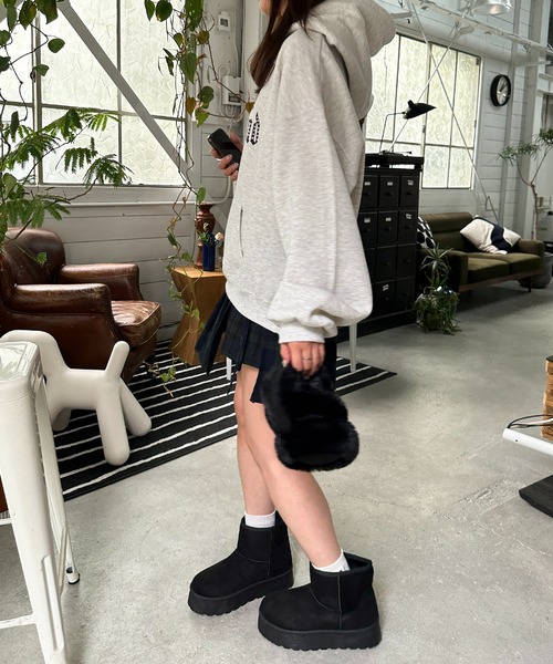 セール】厚底フェイクムートンブーツ【ZOZOTOWN限定アイテム