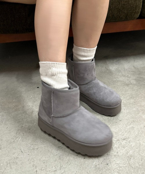 セール】厚底フェイクムートンブーツ【ZOZOTOWN限定アイテム