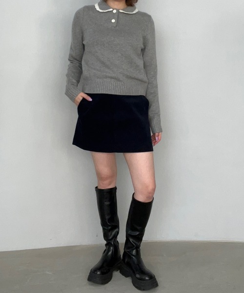 コーデュロイ ミニスカート FD24B018【Fano Studios】-ファッション