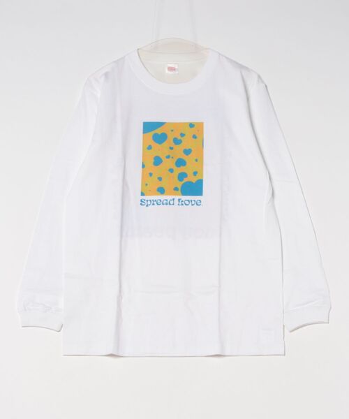 ARCHIVER(アーカイバ)の「【Spread Love】オリジナルプリント L/S T(Tシャツ/カットソー・レディース・ホワイト/ブラック・MEDIUM)」の1枚目の写真