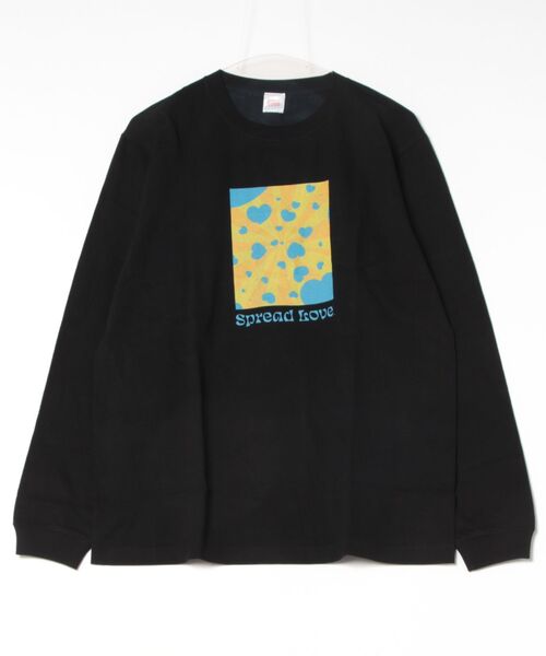 ARCHIVER(アーカイバ)の「【Spread Love】オリジナルプリント L/S T(Tシャツ/カットソー・レディース・ホワイト/ブラック・MEDIUM)」の2枚目の写真