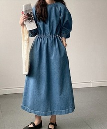 H.TOKYO（エイチトウキョウ）の「ライトデニム ロング丈ワンピース（ワンピース）」