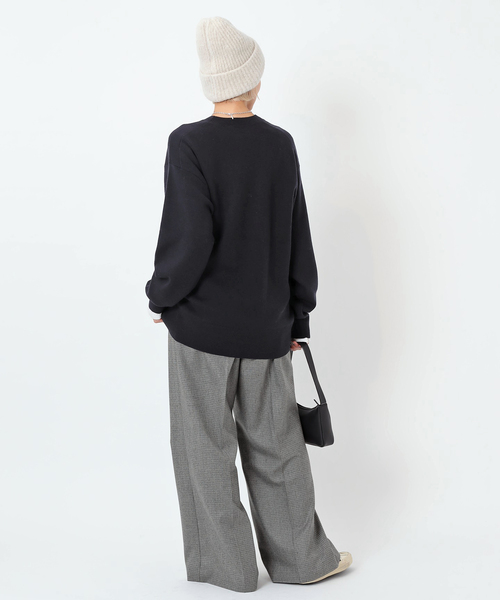 AP STUDIO（エーピーストゥディオ）の「オーバーサイズウールニット（ニット/セーター・レディース・ネイビー/チャコールグレー・FREE）」の7枚目の写真