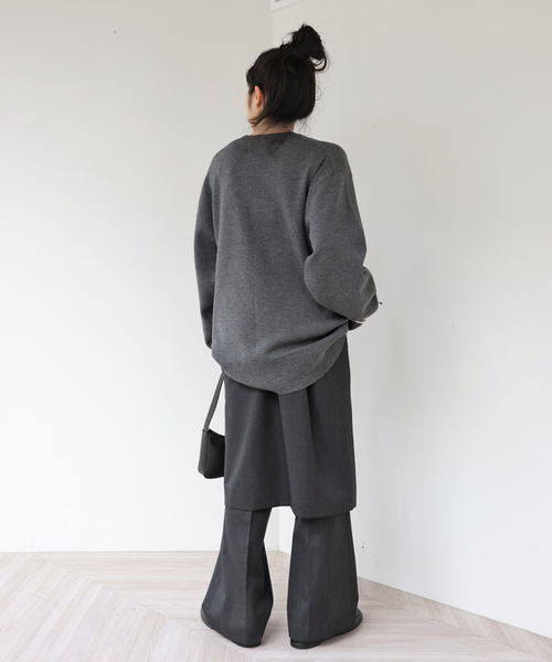 AP STUDIO（エーピーストゥディオ）の「オーバーサイズウールニット（ニット/セーター・レディース・ネイビー/チャコールグレー・FREE）」の13枚目の写真