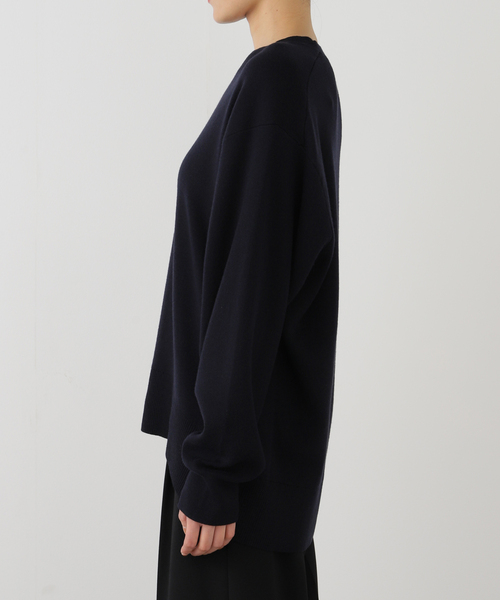 AP STUDIO（エーピーストゥディオ）の「オーバーサイズウールニット（ニット/セーター・レディース・ネイビー/チャコールグレー・FREE）」の15枚目の写真