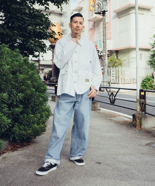 Subciety（サブサエティ）の「Easy baggy denim（デニムパンツ・メンズ・インディゴブルー/ブラック・LARGE/MEDIUM/SMALL/X-LARGE）」の19枚目の写真