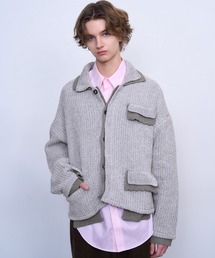 【TASTE by Knit】Layered knit blouson