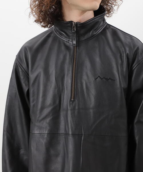 MANASTASH（マナスタッシュ）の「MANASTASH/マナスタッシュ/CHILLIWACK LEATHER PULLOVER/チリワックレザープルオーバー（ブルゾン・メンズ・ブラック・M/L/XL）」の14枚目の写真