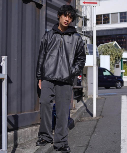 MANASTASH（マナスタッシュ）の「MANASTASH/マナスタッシュ/CHILLIWACK LEATHER PULLOVER/チリワックレザープルオーバー（ブルゾン・メンズ・ブラック・M/L/XL）」の21枚目の写真