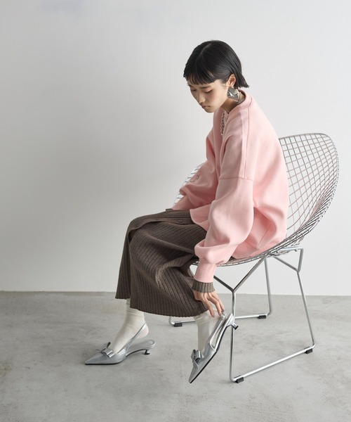 セール】アシンメトリーリボンスリングバッグパンプス（パンプス