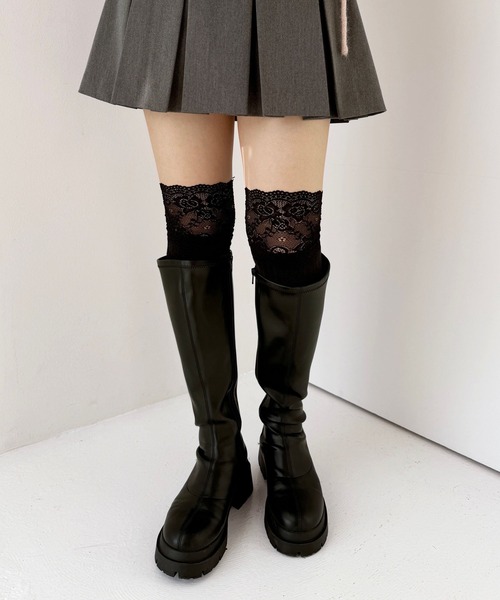 うさこ　３点 セール】レース切り替えSOX 290984（ソックス/靴下）｜Heather