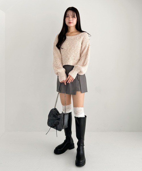 ぽてすけ セール】レース切り替えSOX 290984(ソックス/靴下)|Heather