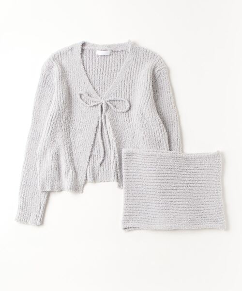TITTY&CO.(ティティーアンドコー)の「Ribbon Fluffy Knit Set Up/リボン フラッフィー ニット セットアップ(ルームウェア/パジャマ・レディース・アイボリー/パープル/グレー・FREE)」の17枚目の写真