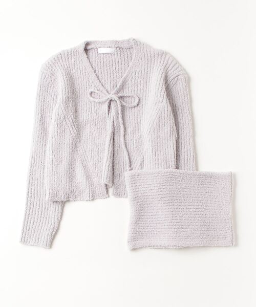 TITTY&CO.(ティティーアンドコー)の「Ribbon Fluffy Knit Set Up/リボン フラッフィー ニット セットアップ(ルームウェア/パジャマ・レディース・アイボリー/パープル/グレー・FREE)」の18枚目の写真