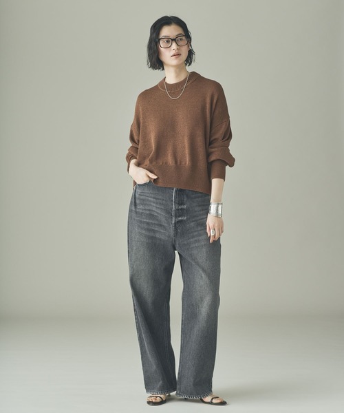 Curensology（カレンソロジー）の「Curensology(カレンソロジー)/リネンテープヤーンニットプルオーバー（ニット/セーター・レディース・ネイビー/ベージュ/ホワイト・FREE）」の16枚目の写真