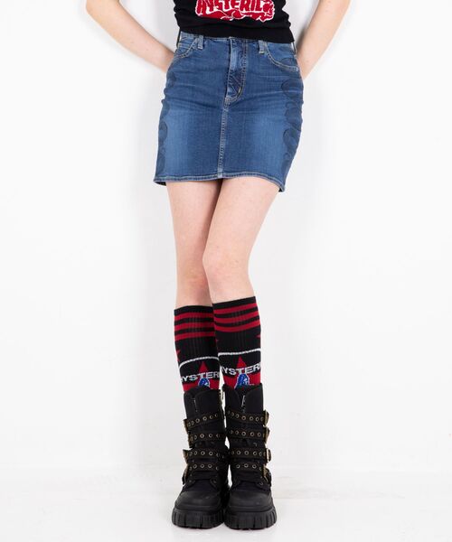 HYSTERIC GLAMOUR(ヒステリックグラマー)の「SNAKE LOOP タイトデニムスカート(デニムスカート・レディース・ブラック/ライトインディゴブルー・24inch/25inch/26inch/27inch)」の14枚目の写真