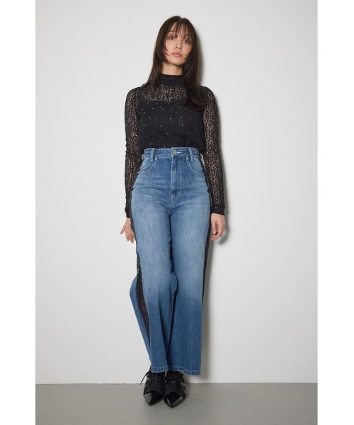 セール】ストレッチチュールカットトップス レーストップス 春服