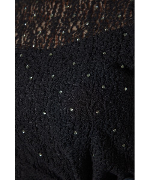 rienda（リエンダ）の「ストレッチチュールカットトップス　レーストップス 春服（Tシャツ/カットソー・レディース・ブラック/ライトピンク/ホワイト・FREE）」の19枚目の写真