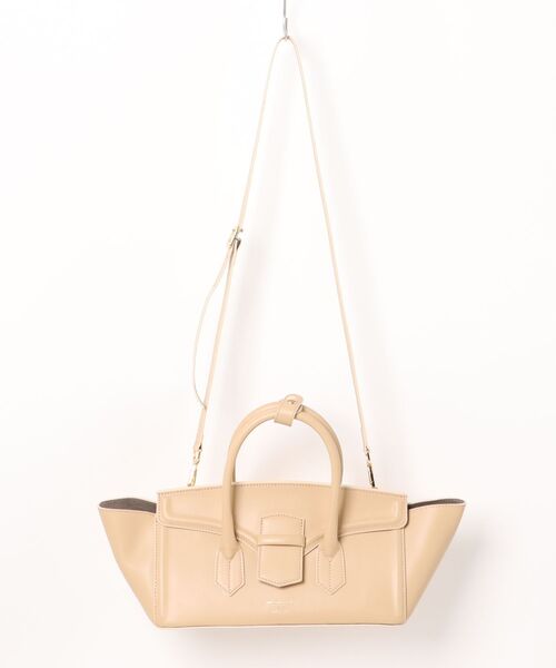 CHRISTIAN VILLA(クリスチャンヴィラ)の「【CHRISTIAN VILLA】レザーワイドハンドバッグ(Q56435)(ハンドバッグ・レディース・ベージュ/ブラック・ALL)」の9枚目の写真