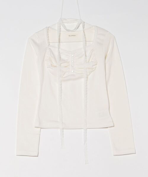 mellowneon(メロウネオン)の「レースチョーカートップス(Tシャツ/カットソー・レディース・アイボリー/グレー・FREE)」の20枚目の写真