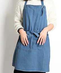 MARAI（マーライ）の「ウォッシュデニムライク コットンエプロン（エプロン）」