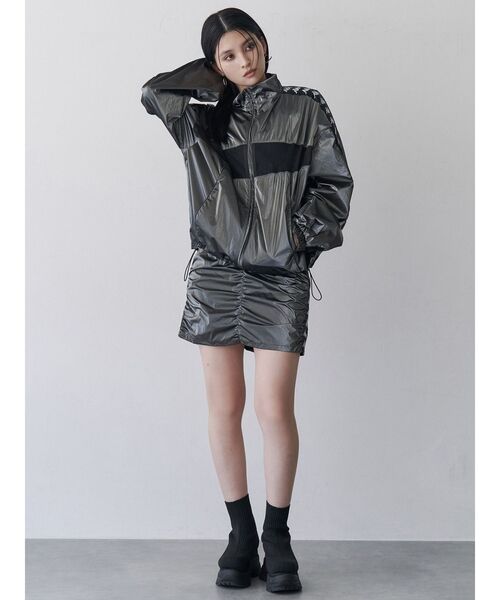 Kappa(カッパ)の「【Kappa】【SET UP対応】シャーリングナイロンスカート(スカート・レディース・ホワイト/グレー・FREE)」の7枚目の写真