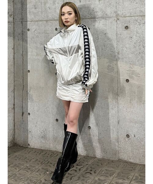 Kappa(カッパ)の「【Kappa】【SET UP対応】シャーリングナイロンスカート(スカート・レディース・ホワイト/グレー・FREE)」の16枚目の写真