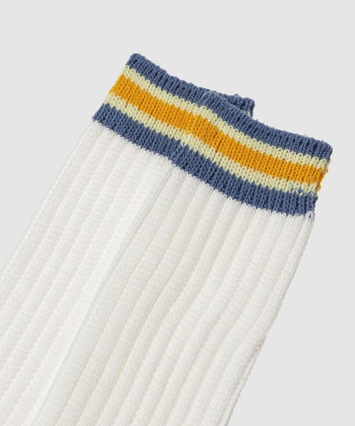 FACETASM（ファセッタズム）の「RIB SOCKS（ソックス/靴下・メンズ・グレー×ホワイト・0）」の7枚目の写真