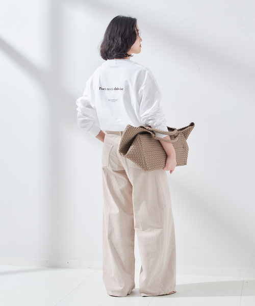 journal standard L'essage(ジャーナルスタンダードレサージュ)の「POETMEETSDUBWISE THINK OVER ロングスリーブTシャツ(Tシャツ/カットソー・レディース・ホワイト・FREE)」の4枚目の写真