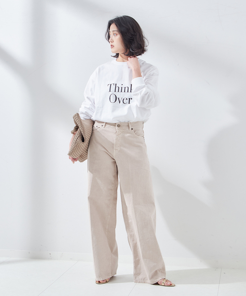 journal standard L'essage(ジャーナルスタンダードレサージュ)の「POETMEETSDUBWISE THINK OVER ロングスリーブTシャツ(Tシャツ/カットソー・レディース・ホワイト・FREE)」の6枚目の写真
