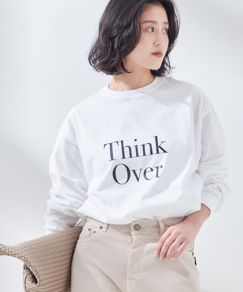 journal standard L'essage(ジャーナルスタンダードレサージュ)の「POETMEETSDUBWISE THINK OVER ロングスリーブTシャツ(Tシャツ/カットソー・レディース・ホワイト・FREE)」の7枚目の写真