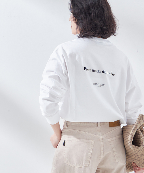 journal standard L'essage(ジャーナルスタンダードレサージュ)の「POETMEETSDUBWISE THINK OVER ロングスリーブTシャツ(Tシャツ/カットソー・レディース・ホワイト・FREE)」の9枚目の写真