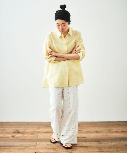 le.coeur blanc(ルクールブラン)の「《手洗い可能》カットワークレースパンツ(その他パンツ・レディース・ホワイト/ブラック・38)」の19枚目の写真