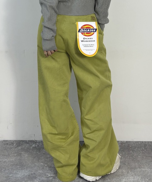 Dickies(ディッキーズ)の「【Dickies】フックベルトパンツ(その他パンツ・レディース・オフホワイト/ブラック/グリーン・MEDIUM)」の3枚目の写真