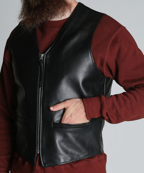 Schott 193V LEATHER VEST / レザーベスト　新品未使用 Schott/ショット/193V LEATHER VEST/レザーベスト（ベスト