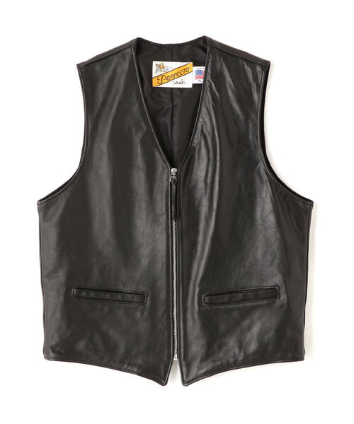 Schott/ショット/193V LEATHER VEST/レザーベスト（ベスト）｜schott