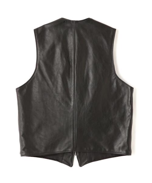 schott(ショット)の「Schott/ショット/193V LEATHER VEST/レザーベスト(ベスト・メンズ・ブラック・S/M/L/XL)」の3枚目の写真