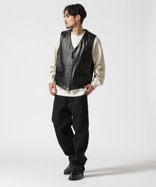 schott(ショット)の「Schott/ショット/193V LEATHER VEST/レザーベスト(ベスト・メンズ・ブラック・S/M/L/XL)」の11枚目の写真