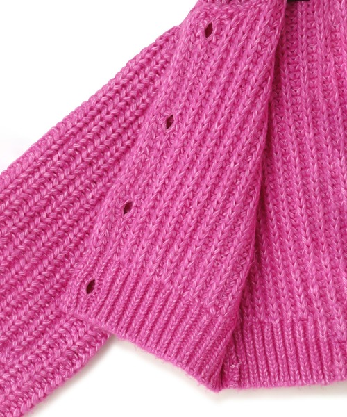 ROSE BUD(ローズバッド)の「LOW GAUGE KNIT CARDIGAN(カーディガン/ボレロ・レディース・ブラック/ピンク・ONE SIZE)」の22枚目の写真