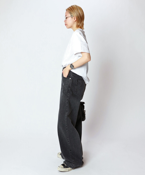 Calvin Klein(カルバン・クライン)の「【Calvin Klein / カルバン クライン】Compact standerd LOGO T-sh(Tシャツ/カットソー・レディース・ブラック/ホワイト・FREE)」の6枚目の写真