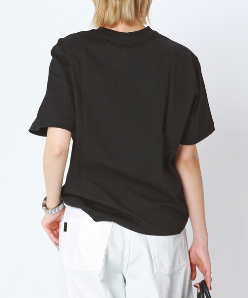 Calvin Klein(カルバン・クライン)の「【Calvin Klein / カルバン クライン】Compact standerd LOGO T-sh(Tシャツ/カットソー・レディース・ブラック/ホワイト・FREE)」の9枚目の写真