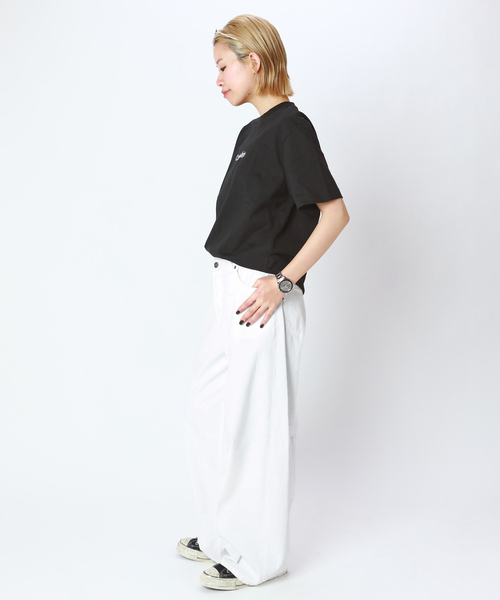Calvin Klein(カルバン・クライン)の「【Calvin Klein / カルバン クライン】Compact standerd LOGO T-sh(Tシャツ/カットソー・レディース・ブラック/ホワイト・FREE)」の11枚目の写真