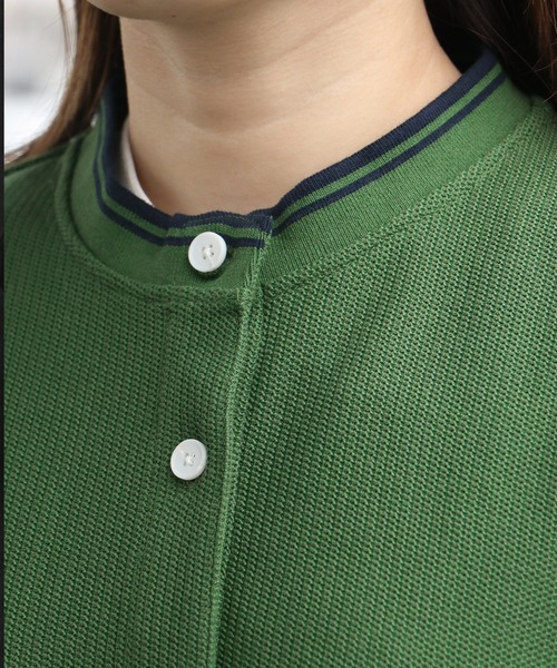 KRIFF MAYER Lady's Collection（クリフメイヤーレディースコレクション）の「冷感リンクスカノコ5分袖カーデ（カーディガン/ボレロ・レディース・ブラック/ネイビー/オフホワイト/カラフル/グリーン/ピンク・LARGE/MEDIUM）」の16枚目の写真