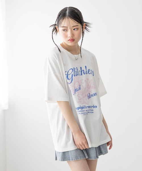 repipi armario（レピピ アルマリオ）の「AcidWashルーズＴシャツ（Tシャツ/カットソー・キッズ・ブラック系1/ホワイト系1/ホワイト系2/ブラック系2・SMALL/MEDIUM/LARGE）」の2枚目の写真