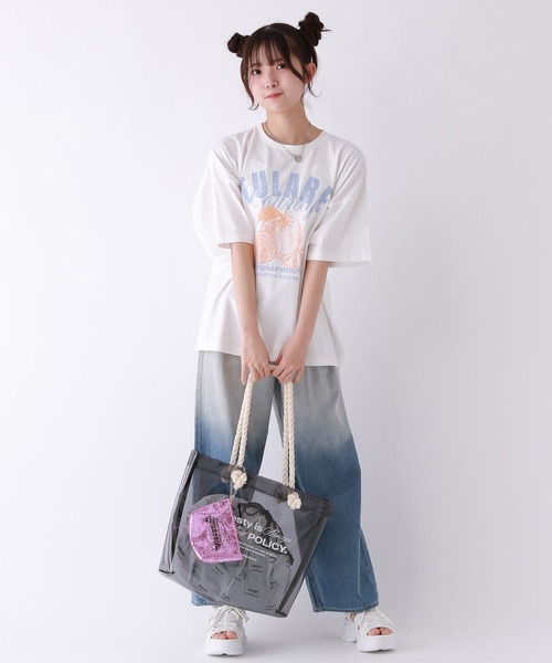 repipi armario（レピピ アルマリオ）の「AcidWashルーズＴシャツ（Tシャツ/カットソー・キッズ・ブラック系1/ホワイト系1/ホワイト系2/ブラック系2・SMALL/MEDIUM/LARGE）」の17枚目の写真