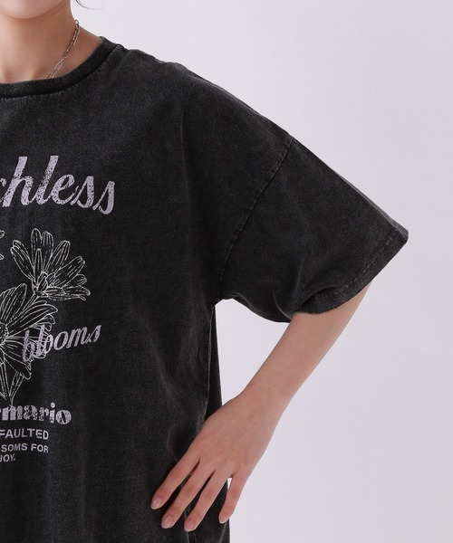 repipi armario（レピピ アルマリオ）の「AcidWashルーズＴシャツ（Tシャツ/カットソー・キッズ・ブラック系1/ホワイト系1/ホワイト系2/ブラック系2・SMALL/MEDIUM/LARGE）」の16枚目の写真