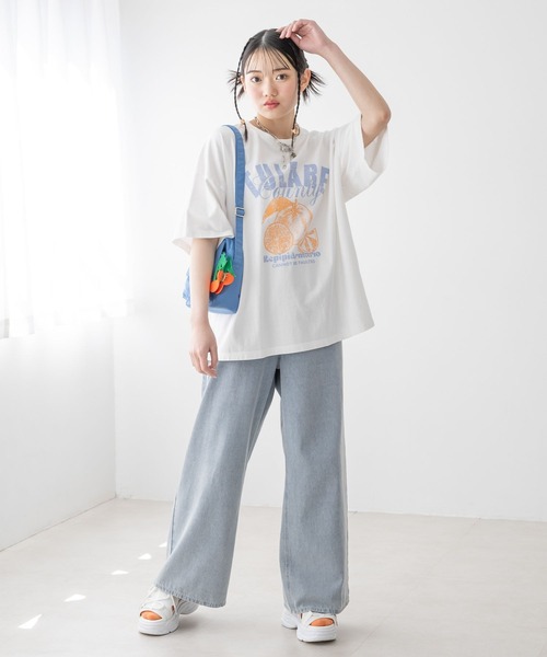 repipi armario（レピピ アルマリオ）の「AcidWashルーズＴシャツ（Tシャツ/カットソー・キッズ・ブラック系1/ホワイト系1/ホワイト系2/ブラック系2・SMALL/MEDIUM/LARGE）」の21枚目の写真