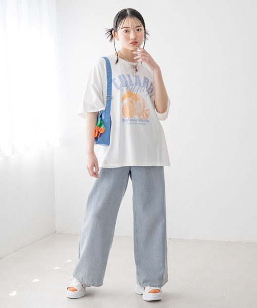 repipi armario（レピピ アルマリオ）の「AcidWashルーズＴシャツ（Tシャツ/カットソー・キッズ・ブラック系1/ホワイト系1/ホワイト系2/ブラック系2・SMALL/MEDIUM/LARGE）」の22枚目の写真