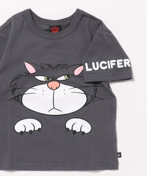 BABYDOLL（ベビードール）の「【綿100％】 親子お揃い ディズニー キャラクターフェイス Tシャツ 0320K（Tシャツ/カットソー・キッズ・その他19/チャコールグレー/ブラック・90cm/120cm/130cm/80ｃｍ/110cm/140cm/100cm）」の5枚目の写真